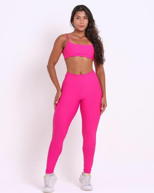 Conjunto Calça Legging Empina Vivo Cós Reto Light + Top Ju