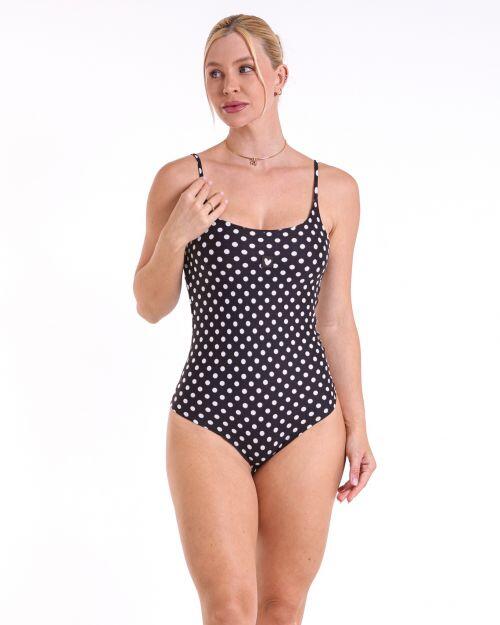 Body Basic Poá Branco Fundo