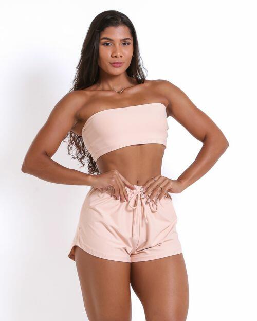 Conjunto Short Boxer Basic Light + Top Faixa