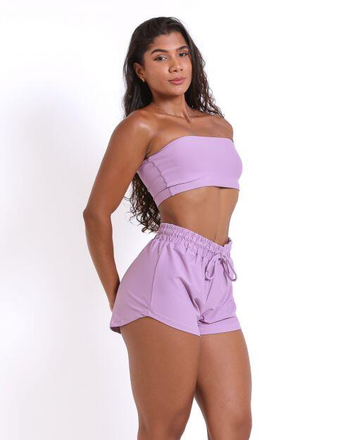 Conjunto Short Boxer Basic Light + Top Faixa