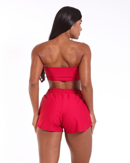 Conjunto Short Boxer Basic Light + Top Faixa