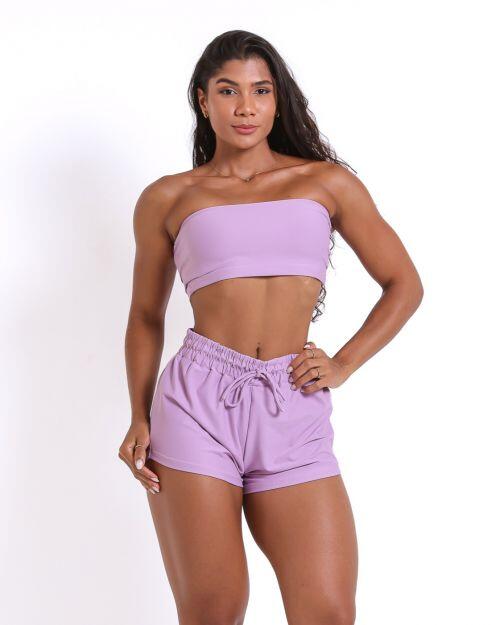 Conjunto Short Boxer Basic Light + Top Faixa