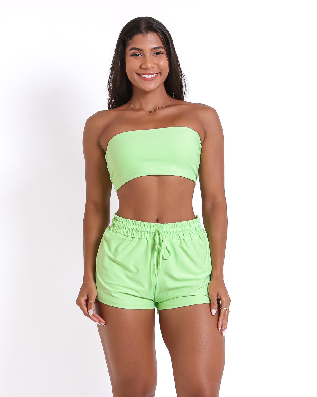 Conjunto Short Boxer Basic Light + Top Faixa