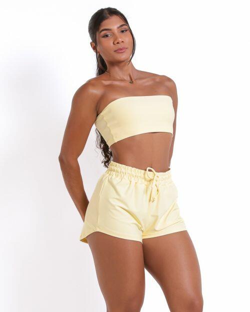 Conjunto Short Boxer Basic Light + Top Faixa
