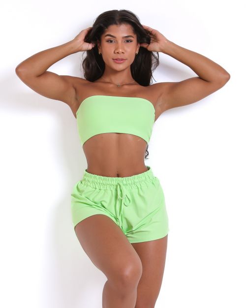 Conjunto Short Boxer Basic Light + Top Faixa