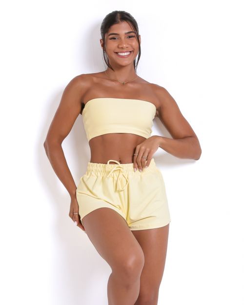 Conjunto Short Boxer Basic Light + Top Faixa