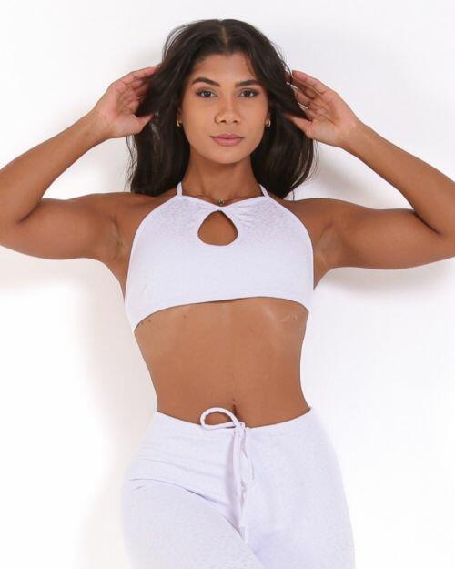 Top Erika Jacquard Poá