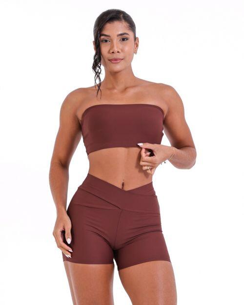 Conjunto Short B�sico C�s Cruzado Light + Top Faixa