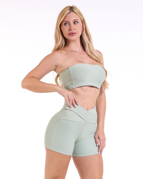 Conjunto Short B�sico C�s Cruzado Light + Top Faixa
