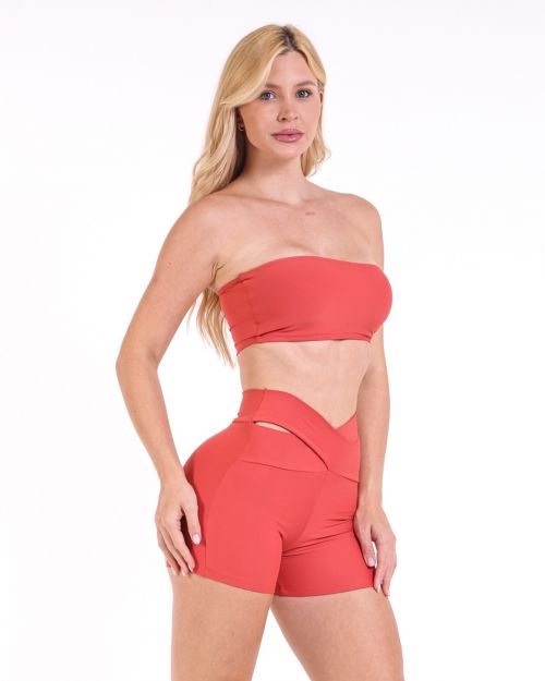Conjunto Short B�sico C�s Cruzado Light + Top Faixa