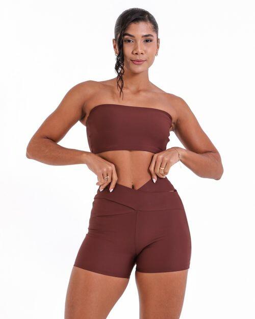 Conjunto Short B�sico C�s Cruzado Light + Top Faixa