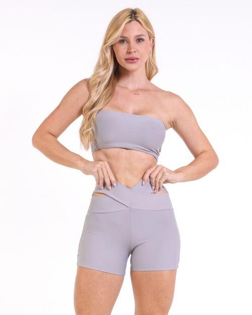 Conjunto Short B�sico C�s Cruzado Light + Top Faixa