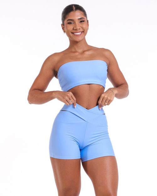 Conjunto Short B�sico C�s Cruzado Light + Top Faixa