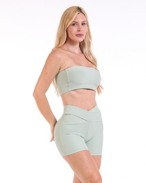 Conjunto Short B�sico C�s Cruzado Light + Top Faixa