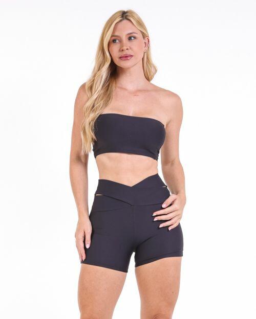 Conjunto Short B�sico C�s Cruzado Light + Top Faixa