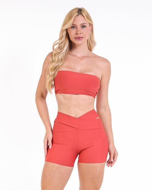 Conjunto Short B�sico C�s Cruzado Light + Top Faixa