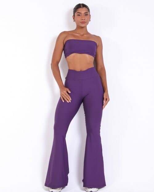 Conjunto Cal�a Flare Light + Top Faixa