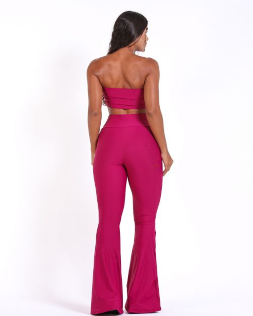 Conjunto Cal�a Flare Light + Top Faixa