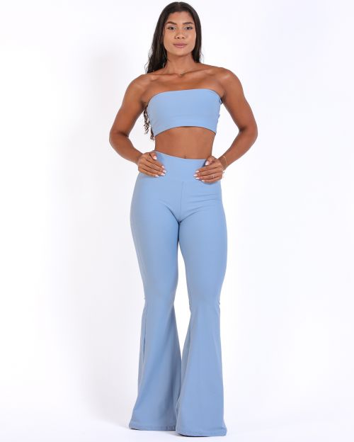 Conjunto Cal�a Flare Light + Top Faixa