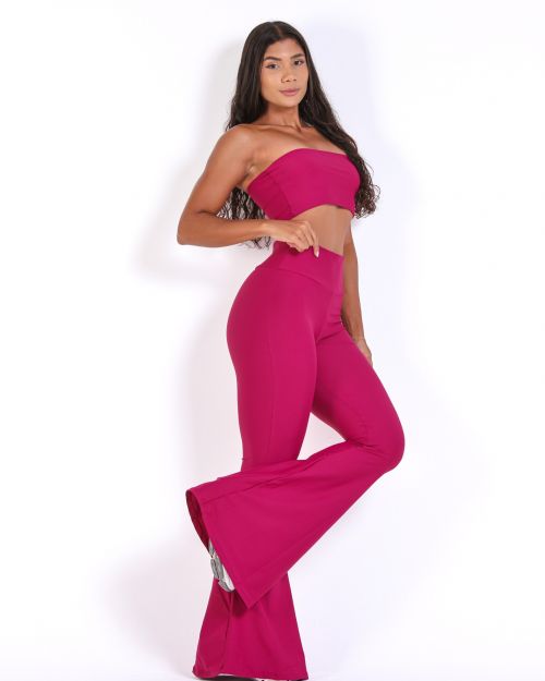 Conjunto Cal�a Flare Light + Top Faixa