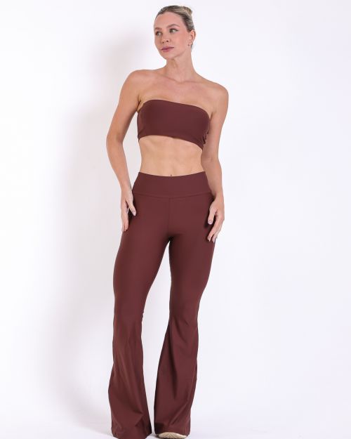 Conjunto Cal�a Flare Light + Top Faixa
