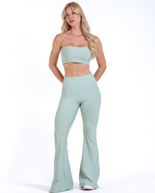 Conjunto Calça Flare Light + Top Faixa