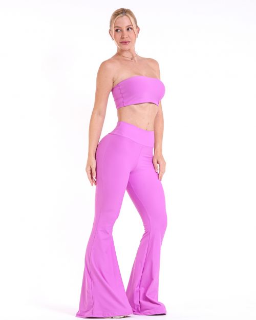 Conjunto Cal�a Flare Light + Top Faixa