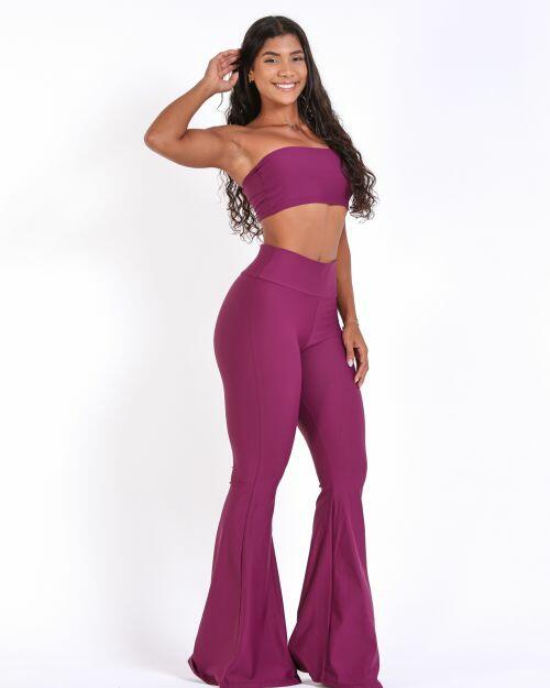 Conjunto Cal�a Flare Light + Top Faixa
