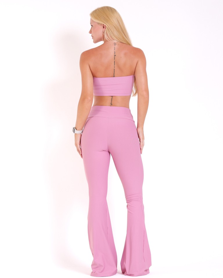 Conjunto Calça Flare Light + Top Faixa