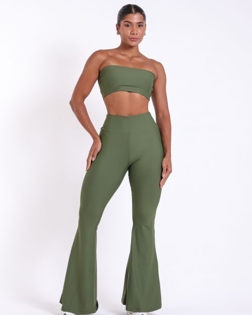 Conjunto Cal�a Flare Light + Top Faixa