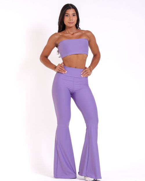 Conjunto Calça Flare Light + Top Faixa