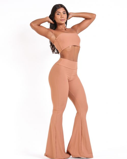 Conjunto Cal�a Flare Light + Top Faixa