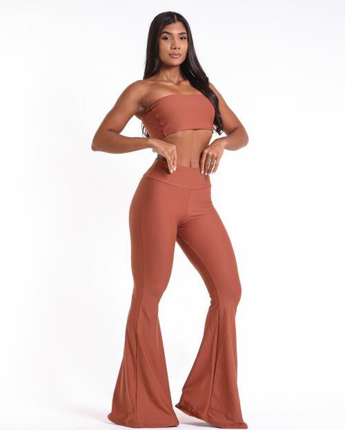 Conjunto Cal�a Flare Light + Top Faixa