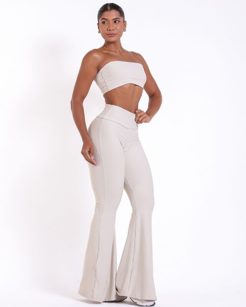 Conjunto Cal�a Flare Light + Top Faixa