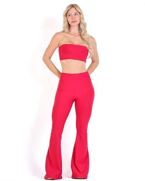 Conjunto Cal�a Flare Light + Top Faixa
