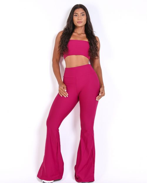Conjunto Cal�a Flare Light + Top Faixa