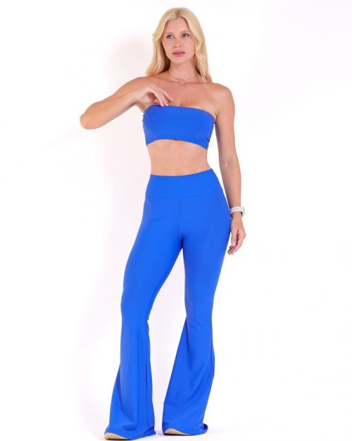 Conjunto Calça Flare Light + Top Faixa