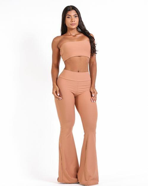 Conjunto Cal�a Flare Light + Top Faixa