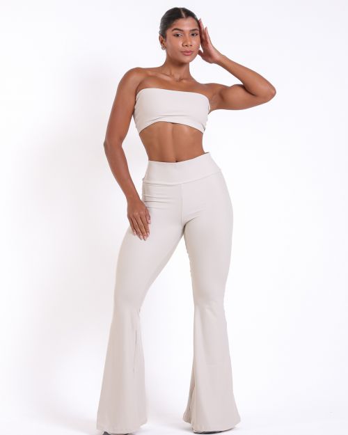 Conjunto Cal�a Flare Light + Top Faixa
