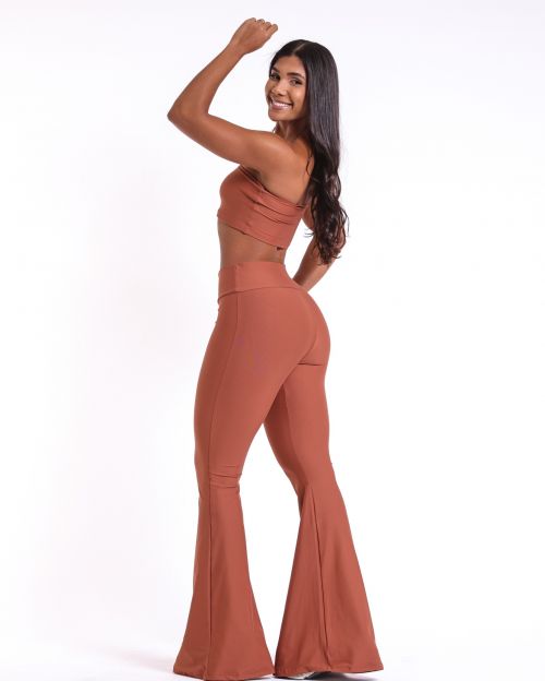 Conjunto Cal�a Flare Light + Top Faixa