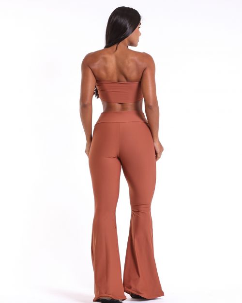 Conjunto Cal�a Flare Light + Top Faixa