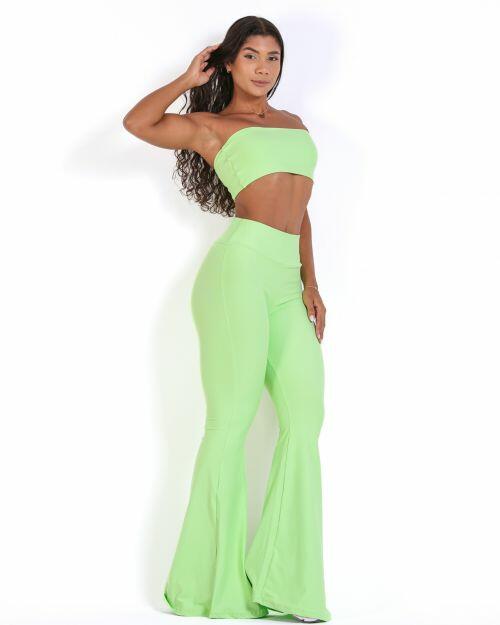 Conjunto Cal�a Flare Light + Top Faixa