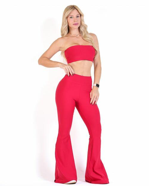 Conjunto Cal�a Flare Light + Top Faixa