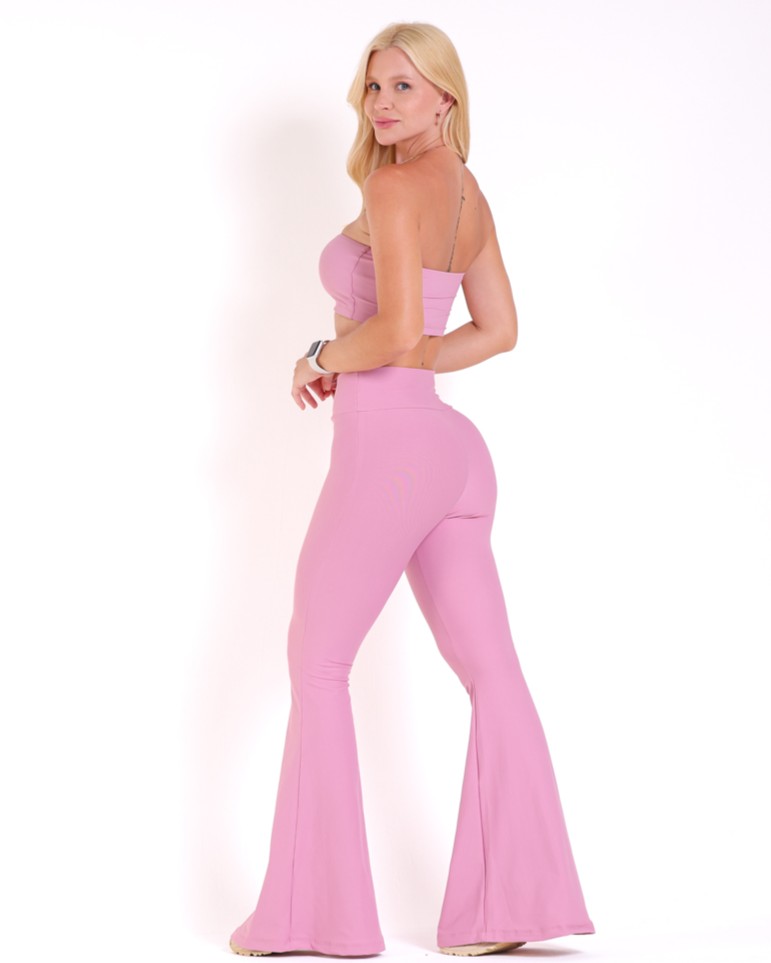 Conjunto Calça Flare Light + Top Faixa