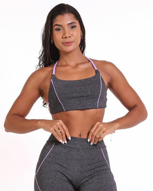 Top Zoe Mescla Escuro