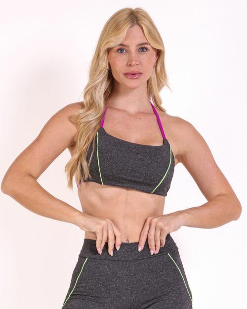 Top Zoe Mescla Escuro