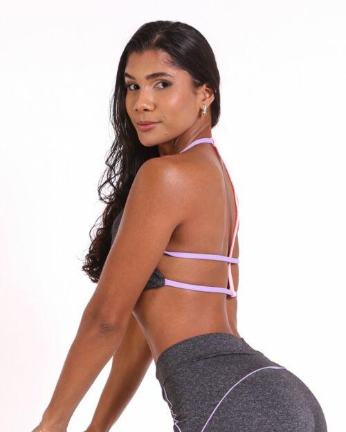 Top Zoe Mescla Escuro