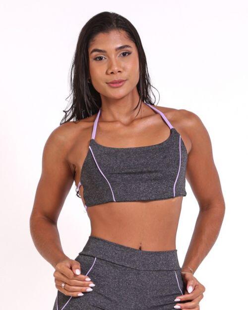 Top Zoe Mescla Escuro