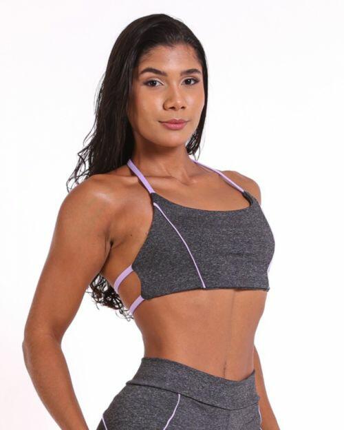 Top Zoe Mescla Escuro