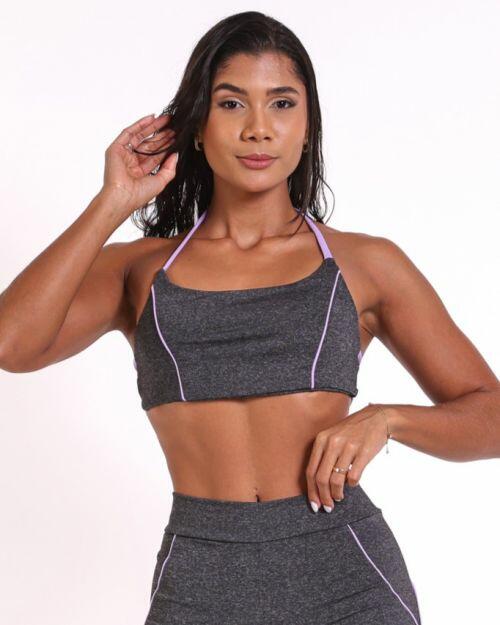 Top Zoe Mescla Escuro
